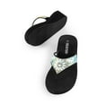 thumbnail image 3 of DREAM PAIRS Women's Wedge Flip Flops Summer Beach Comfortable Platform Rhinestone Thong Sandals, 3 of 6
