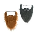 thumbnail image 4 of 2 piezas de bigotes postizos largos novedosos para Halloween, Navidad, disfraces, óperas Marrón oscuro, 4 of 9