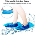 thumbnail image 2 of Shoe Covers Disposable - Disposable Shoe & Boot Covers Waterproof Slip Resistant Shoe Booties, Durable Boot & Shoes Cover, One Size Fits All (CPE Plastic), 2 of 8