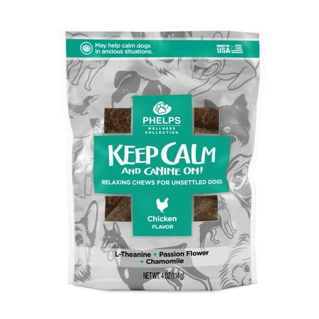 UPC: 0722791900108 | Phelps Wellness Collection Keep Calm & Canine On Chicken Flavor Dog Treats 4.5 oz