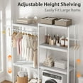 thumbnail image 3 of 5-Tier Wood Over The Washer and Dryer Storage Shelf- Laundry Room Organization Space Saving Laundry Drying Clothes Racks Heavy Duty Adjustable Height Bathroom Shelf for Home Decor, 3 of 7