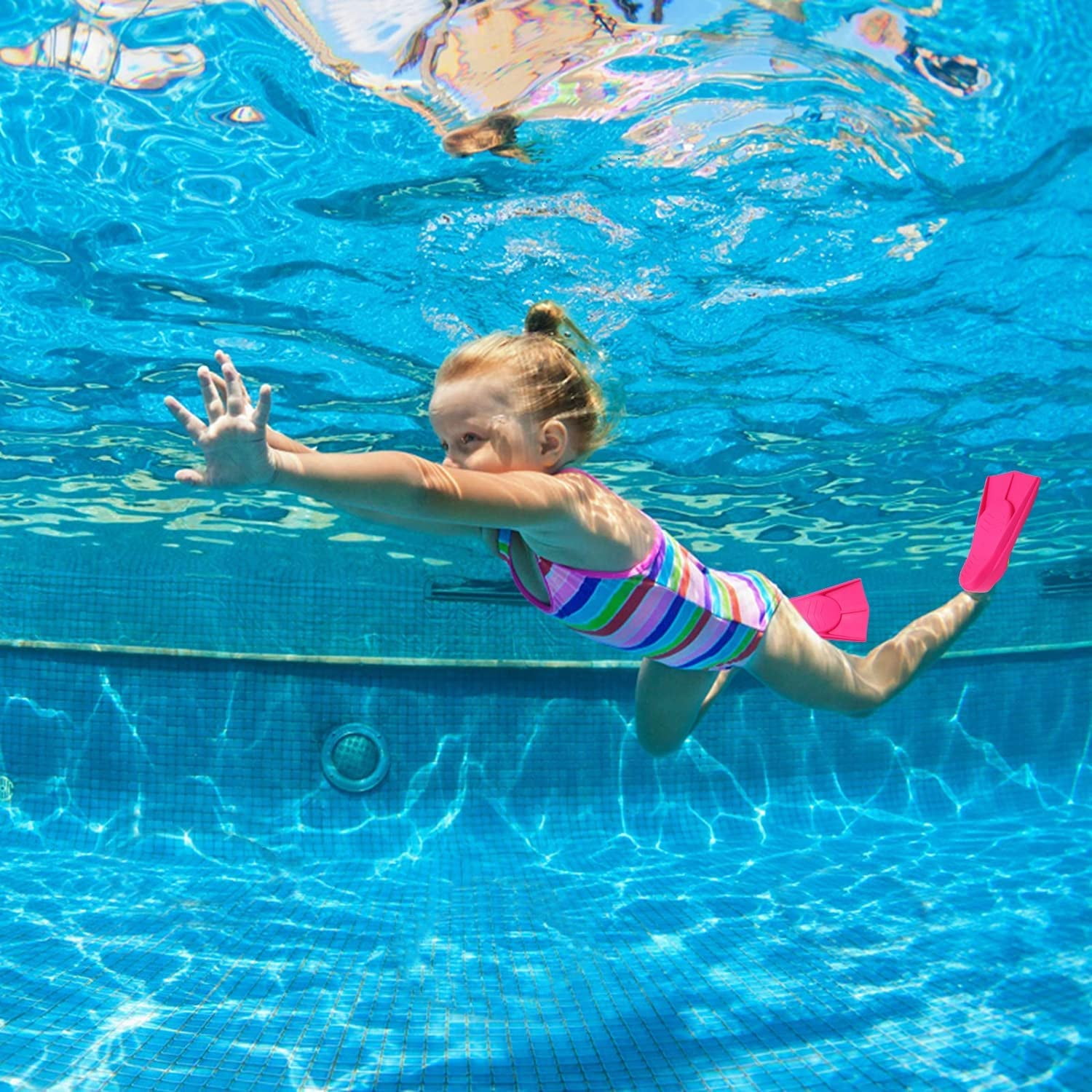 Foyinbet Swim Fins for Lap Swimming Snorkel Training Fins for Adult Men Women Kids 
