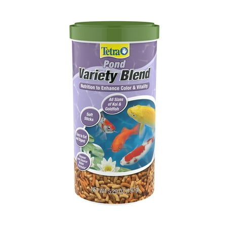 TetraPond Variety Blend Pond Fish Food for Goldfish And Koi, 5.29 oz