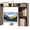 Rustic Brown, variant on BarefHaven Desktop Bookshelf, 37" Countertop Storage Hutch with 7 Cubes & 3 Adjustable Shelves, 3-Tier Desk Display Rack Organizer, Multipurpose Wood Desktop Hutch for Dorm Home Office (White)