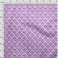 thumbnail image 4 of oneOone Velvet Purple Fabric Asian Block Floral Diy Clothing Quilting Fabric Print Fabric By Yard 58 Inch Wide, 4 of 4