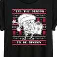 thumbnail image 3 of SpongeBob SquarePants - Spongebob Xmas Sweater - Women's Oversized T-Shirt, 3 of 6