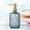 Blue, variant on Deeceymbur Glass Soap Dispenser Textu Pump Bottle Shampoo Body Wash Lotion 400ml Leakproof Refillable Bathroom Kitchen Vanity Countertop
