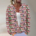 thumbnail image 1 of LOVZFMLL Cardigan pour Femme Cardigan à Manches Longues Ajouré Couleur Unie Veste Décontractée, 1 of 5