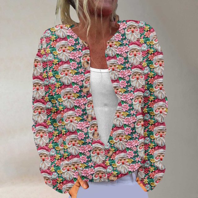 LOVZFMLL Cardigan pour Femme Cardigan à Manches Longues Ajouré Couleur Unie Veste Décontractée