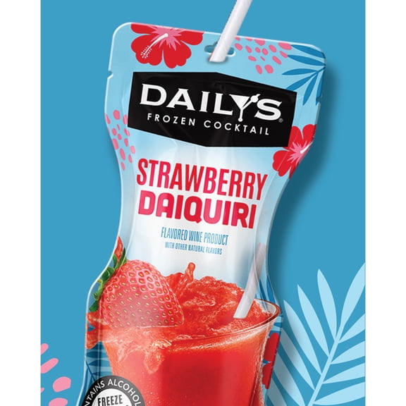 Daily's Strawberry Daiquiri Wine Based Cocktail, 10 oz Pouch, 5.0% ABV
