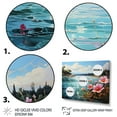 thumbnail image 3 of Designart "Beach Tropical Paradise Painting III" Beach Floater Framed Canvas Art Print, 3 of 7