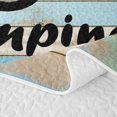 thumbnail image 5 of Castle Fairy Happy Camping Bed Spread Queen,Camo Pattern Queen Coverlet Set,Blue and Beige, 5 of 7