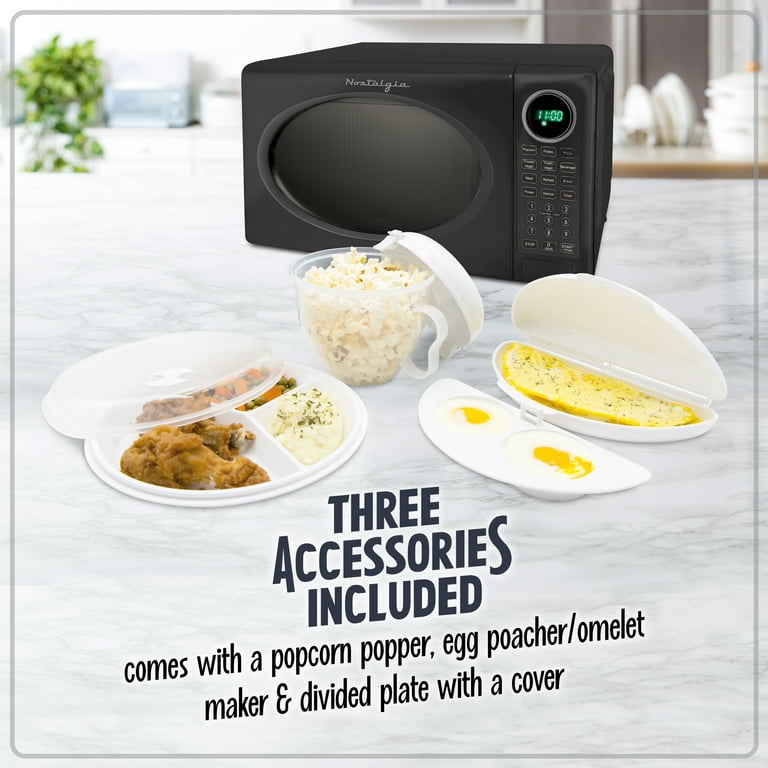 パンデイロ　CONTEMPORANEA Nostalgia Retro Compact Countertop Microwave Oven - 0.7 Cu