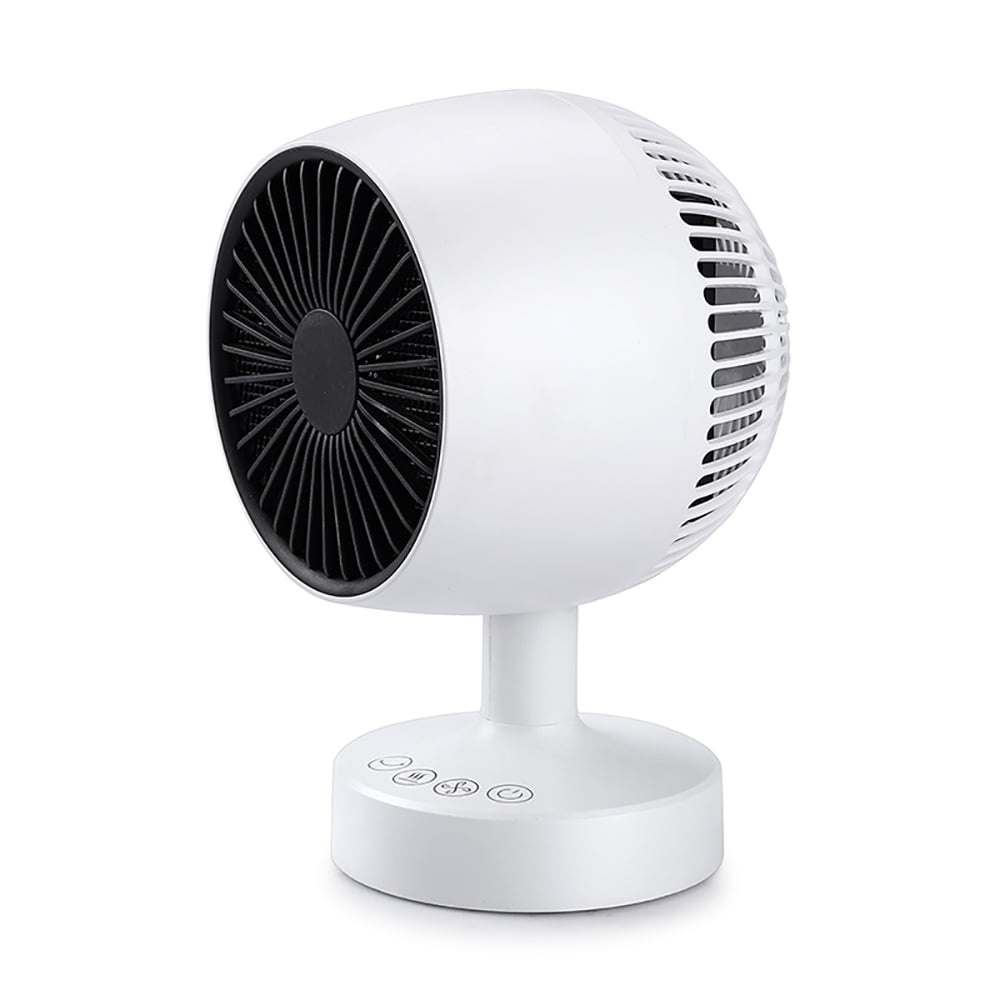 1Pc Small Desktop Fan Adjustable Mini Fan Heater for Living Room Office Bathroom 