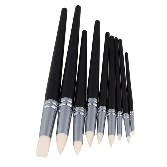 Bqlzr-Herramienta De Dibujo Para Colorear De Arcilla, Herramienta Para Manualidades Con Azúcar, Modeladores De Colores De Arcilla, Mango De Madera Negro, Herramientas De Pintura De Cerámica, Paquete D
