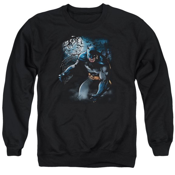 Batman Light Of The Moon Adult Crewneck Sweatshirt Black