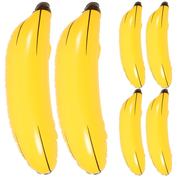 6pcs inflable banano PVC juguete flotador plátano accesorios juguete creativo plátano modelo juguete