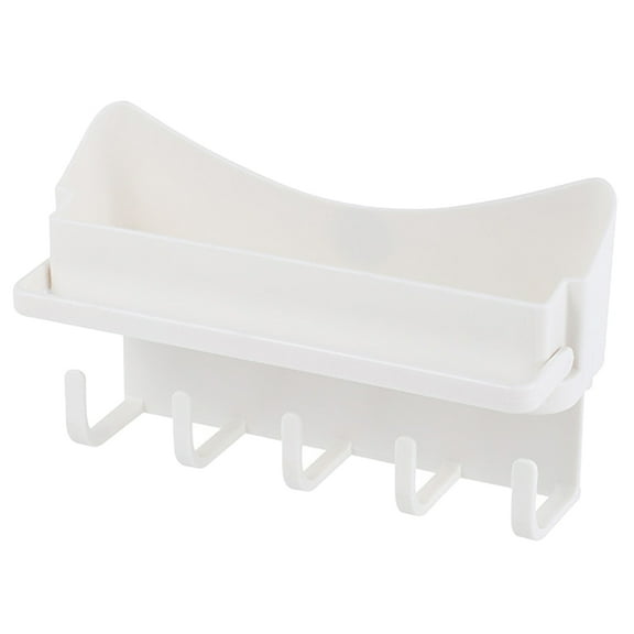 OFFIGAM White Wall-Mounted Hair Clip Holder and Headband Storage Rack for Organized Bow and Accessory Display