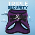 thumbnail image 2 of General Voyager Step-in Air Harness - All Weather Mesh, Reflective, No Pull Harness for Dogs, Cats - Secure with Hook & Loop Fastener, Buckle, Double D-Rings - Purple/Black Trim, M, 2 of 20