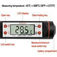 thumbnail image 4 of HCBY Digital Instant Read Meat Thermometer for Cooking & Grilling, Fast 3-5 Second Reading, Large Display with C/F Conversion, Ideal for Turkey, BBQ, and Kitchen Use (Black, 9.7"x0.94"), 4 of 7