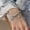 SL0424, variant on Heavy-duty 925 Sterling Silver Vintage Strawberry Crystal Clock Round Bracelet for Fashionable Women, Interlocking Links, Stylish and Elegant