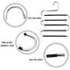 thumbnail image 1 of QPENWEI Noir Lot de 4 cintres antidérapants en forme de S en acier inoxydable pour pantalons, jeans, écharpes, pantalons à suspendre, 1 of 4