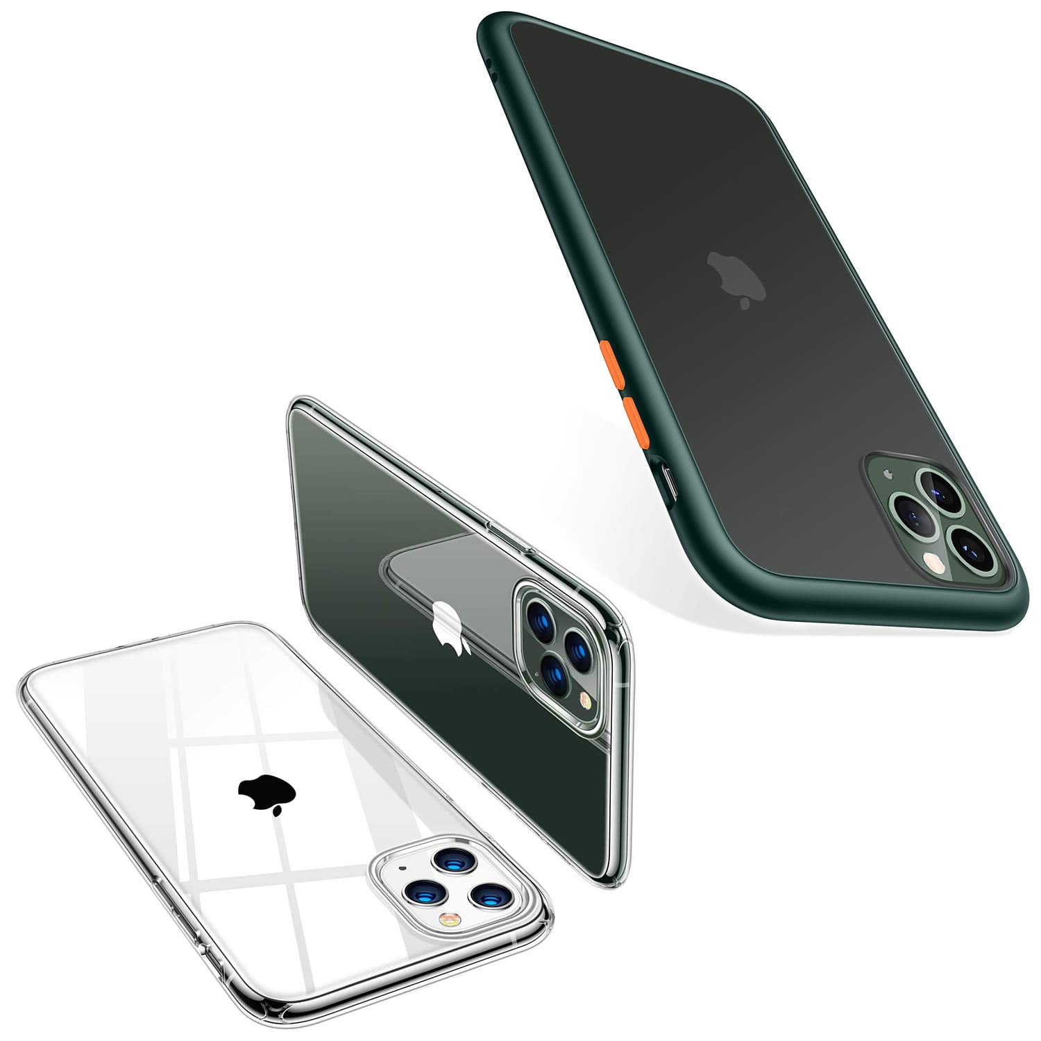 Torras Crystal Clear Iphone 11 Pro Max Case Torras Shockproof Iphone 11 Pro Max Case In Midnight Green Walmart Com Walmart Com