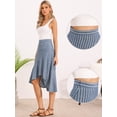 thumbnail image 2 of DARING DIVA Women's High Low Hem Ruffles A-Line Midi Skirts X-Small Light Blue, 2 of 6