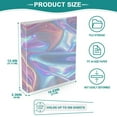 thumbnail image 4 of Colorful Hologram 3 Ring Binders 1.5 inch Hardcover File Folders with Interior Pockets A4 Size Organizer for School Office Hospital Set of 2, 4 of 7