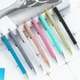 thumbnail image 5 of Topboutique Retractable Ballpoint Pens, Sparkly Pens Glitter Body, Glitter Pen, Fancy Decorative Pen, Medium Point Black Ink, Creative Metal Pen for Women Gift Office Journaling, 1 Pc Pink, 5 of 5
