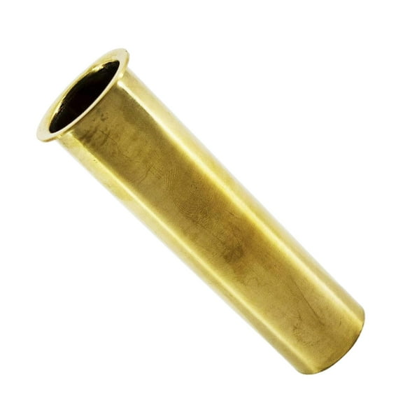 MARINE CITY Brass Drain Tube Corrosion Resistant Easy Functional and Smooth Design, 3-7/8 x 1 Inch, for Boat Water Marine Transom Motor Well Live Well Bait Well Pack of 1