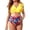 1-Yellow, variant on Maternity Swimsuit High Waist Pregnancy Bikini Sets Twist Cutout Front Two Piece Bathing Suit Maternity Swimwear