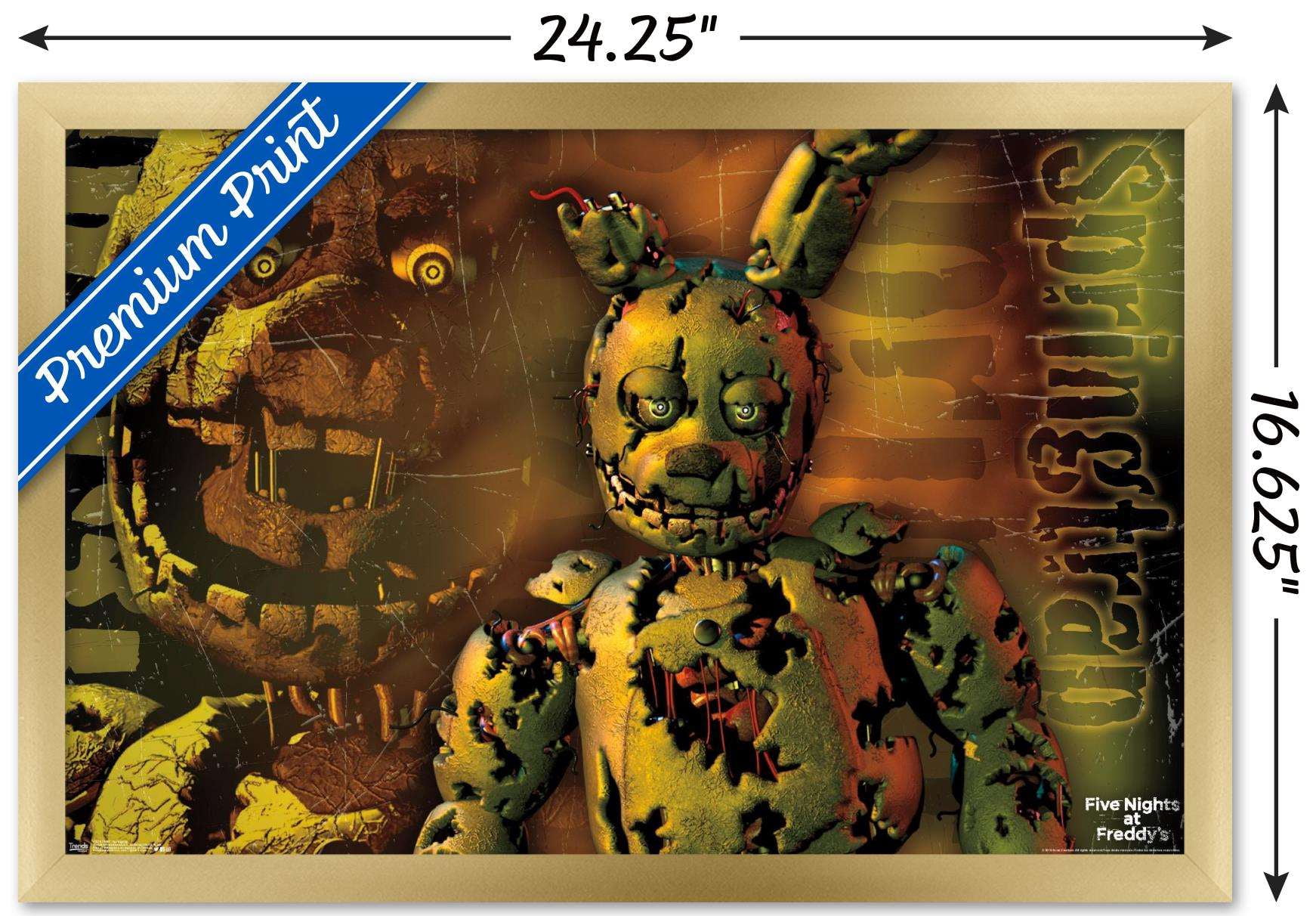 Five Nights at Freddy's - Springtrap Wall Poster, 14.725" x 22.375", Framed