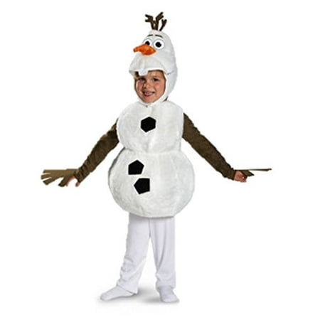 Disguise Baby's Disney Frozen Olaf Deluxe Toddler Costume,White,Toddler S (2T)