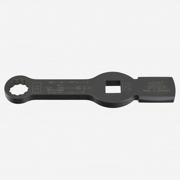 Hazet 2872SZ-24 Box-end Wrench with 2 Striking Faces, 24mm, 12 Point