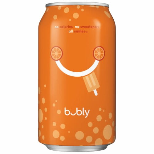 Bubly Orange Cream Flavored Sparkling Water Cans 8 pk / 12 fl oz - Pack of 2