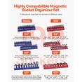 thumbnail image 2 of Juego organizador de enchufes VEVOR Magnetic, 8 piezas de 1/4, 3/8 y 1/2 pulgadas, 2 of 9