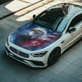 thumbnail image 3 of Uorisanigo Car Hood Covers for Automobiles, Bald Eagle American Flag Hood Wrap Blanket Waterproof Engine Cover Elastic Fabrics Can be Washed, Car Bonnet Banner, 3 of 7
