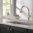 thumbnail image 2 of Delta Faucets Cassidy Single Handle Kitchen Faucet, Polished Nickel |9197-PN-DST, 2 of 5