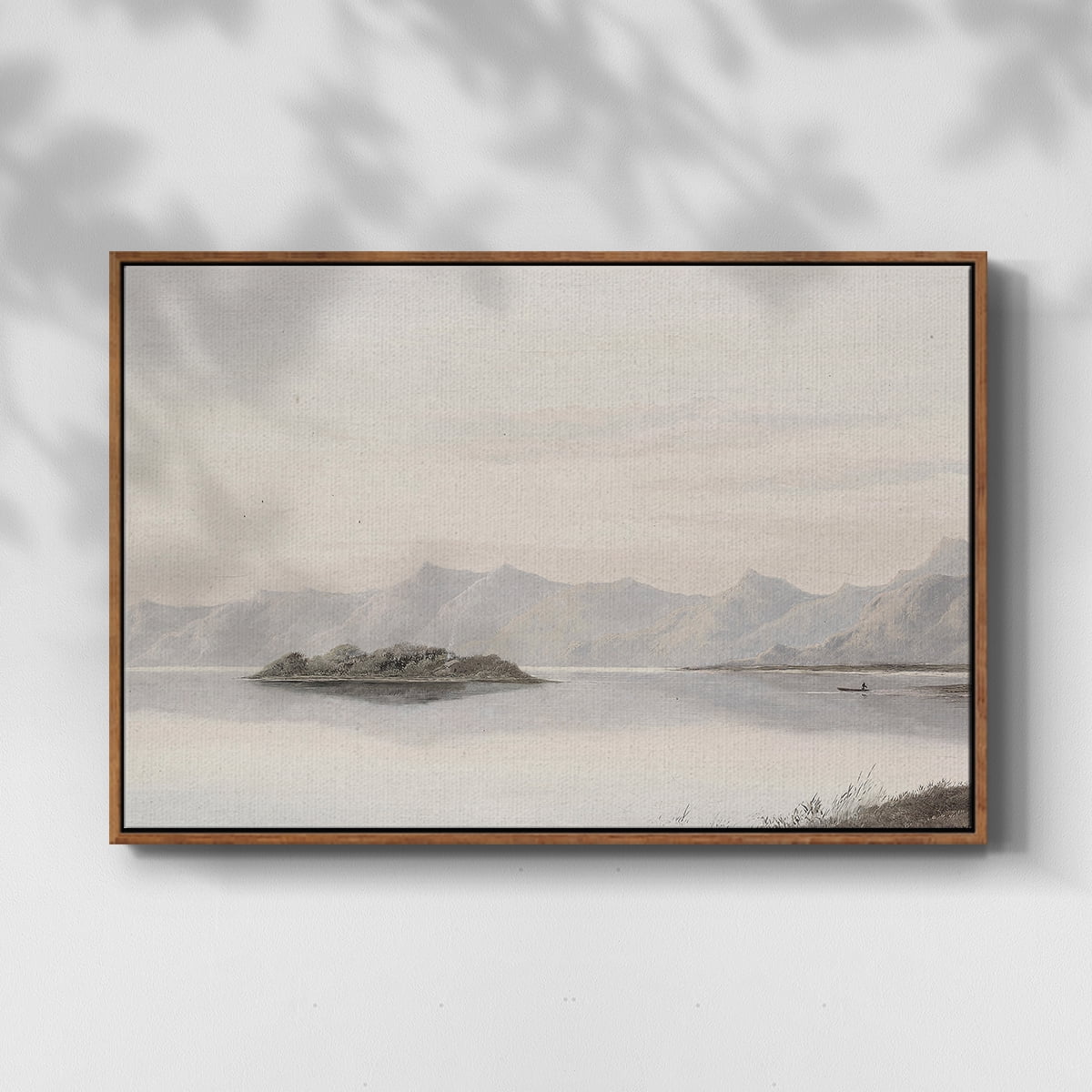 Vintage Landscape-CCCXXXVII By Wexford Home Framed in Walnut Wood Gallery Wrapped Canvas 17 in. x 25 in.
