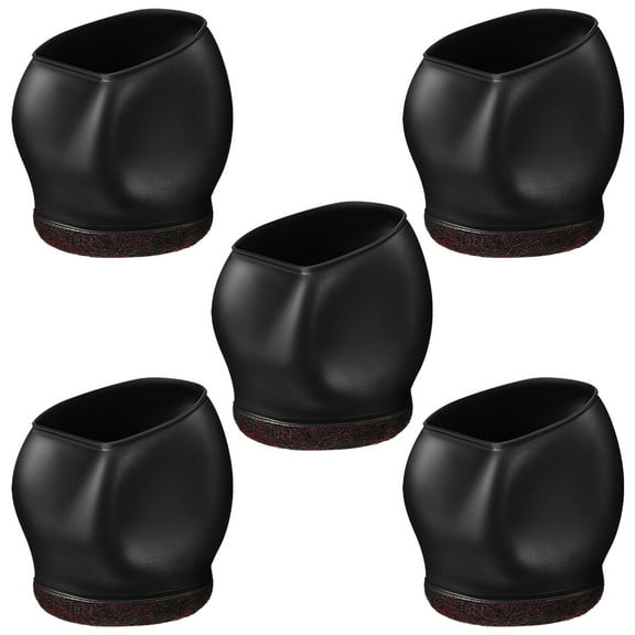 Beaupretty 5Pcs Chair Caster Cups for Carpet Tpe Wheel Stoppers Protect Furniture and Reduce Noise Black