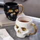 thumbnail image 3 of Halloween Skull Cup with Handle Lidless Ceramic Cup Funny Water Beer Milk Cup Mocha Cup Creatives Modeling Mug,600ml A, 3 of 5