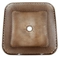 thumbnail image 6 of 90210 Kitchen and Bath 16" Brown Glass Square Vessel Sink For Bathroom Vanity, 6 of 8