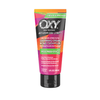OXY Advanced Care Maximum Strength Soothing Cream Acne  with Prebiotics, 5 fl oz Tube