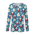 thumbnail image 4 of Holiday Gifts! Titcea Christmas Tops for Women 2024 Long Sleeve Crewneck Fashion Xmas Print Cute Pullover Sweaters 2024 Loose Comfort Lightweight Casual Tops, 4 of 5