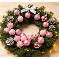 thumbnail image 4 of 24Pcs Christmas Ball Ornaments, Shatterproof Christmas Tree Ball Ornaments for Christmas Party Home Decor, Hanging Balls,Pink, 4 of 4