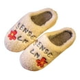 thumbnail image 3 of Vedolay Women's Slippers Plush Warm Slippers Cozy Slippers Bedroom Indoor Slip On Shoes Beige,37, 3 of 5