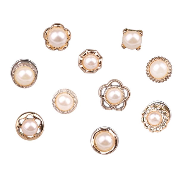 Paquete de 10 broches para camisa para mujer, botones, alfileres de solapa, novedad, traje, chaleco, hebilla de seguridad, tachuelas de Metal para corbata, Pin, embrague trasero