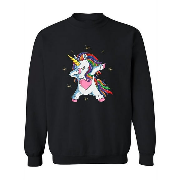 Cool Unicorn Dabbing Sweatshirt Women -Image by Shutterstock, Female 4X-Large