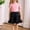 Pink, variant on European Style Patchwork Sleeve T-Shirt and Puffy Skirt Set, Girls Short Sleeve Round Neck Two-Piece Outfit, Cute Casual Princess Dress for Daily Wear White 130